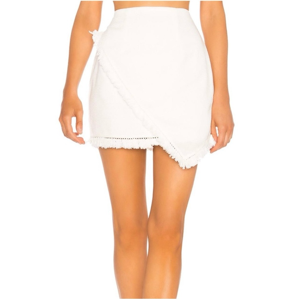 Superdown Savana Frayed‎ Hem Skirt